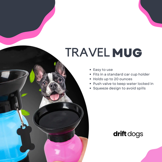 drift dogs Pet Sports Travel Water Bottle